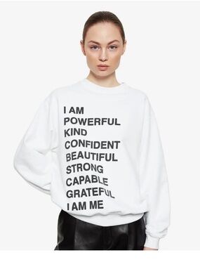 Anine Bing Empowerment Crewneck Sweatshirt